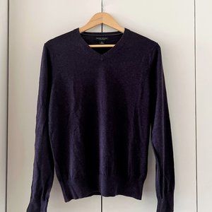 Purple Banana Republic Sweater, Men's V Neck Sweater in Luxury Blend